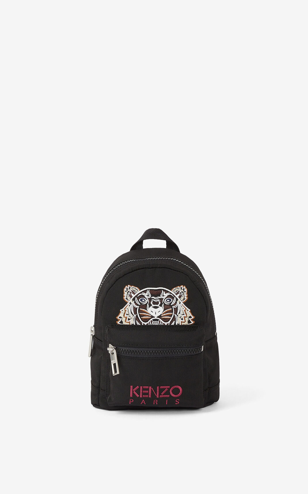 Kenzo Mini Kanvas Kampus Tiger Sırt Çantası Erkek Siyah | 9830-JHRFW